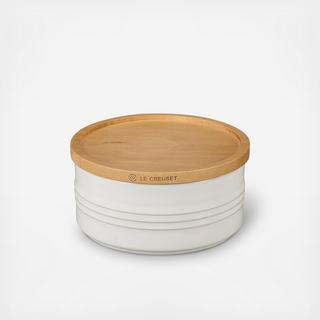 Short Canister with Wood Lid