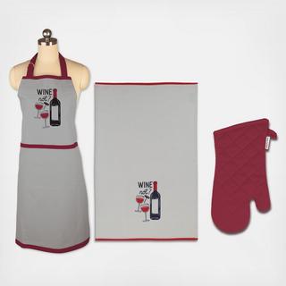 Wine Not 3-Piece Apron Set