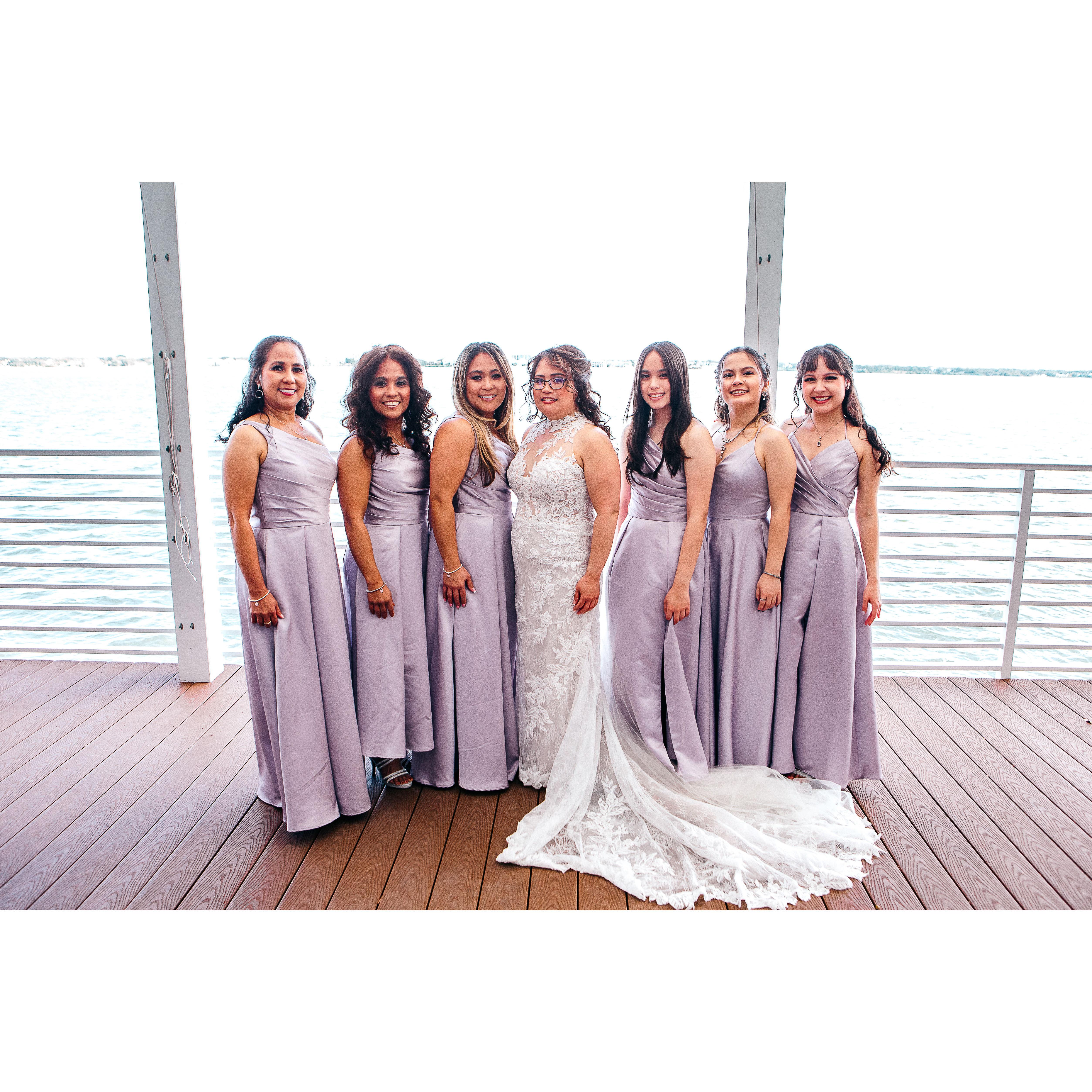 Bride, Maid of Honors and Bridesmaids