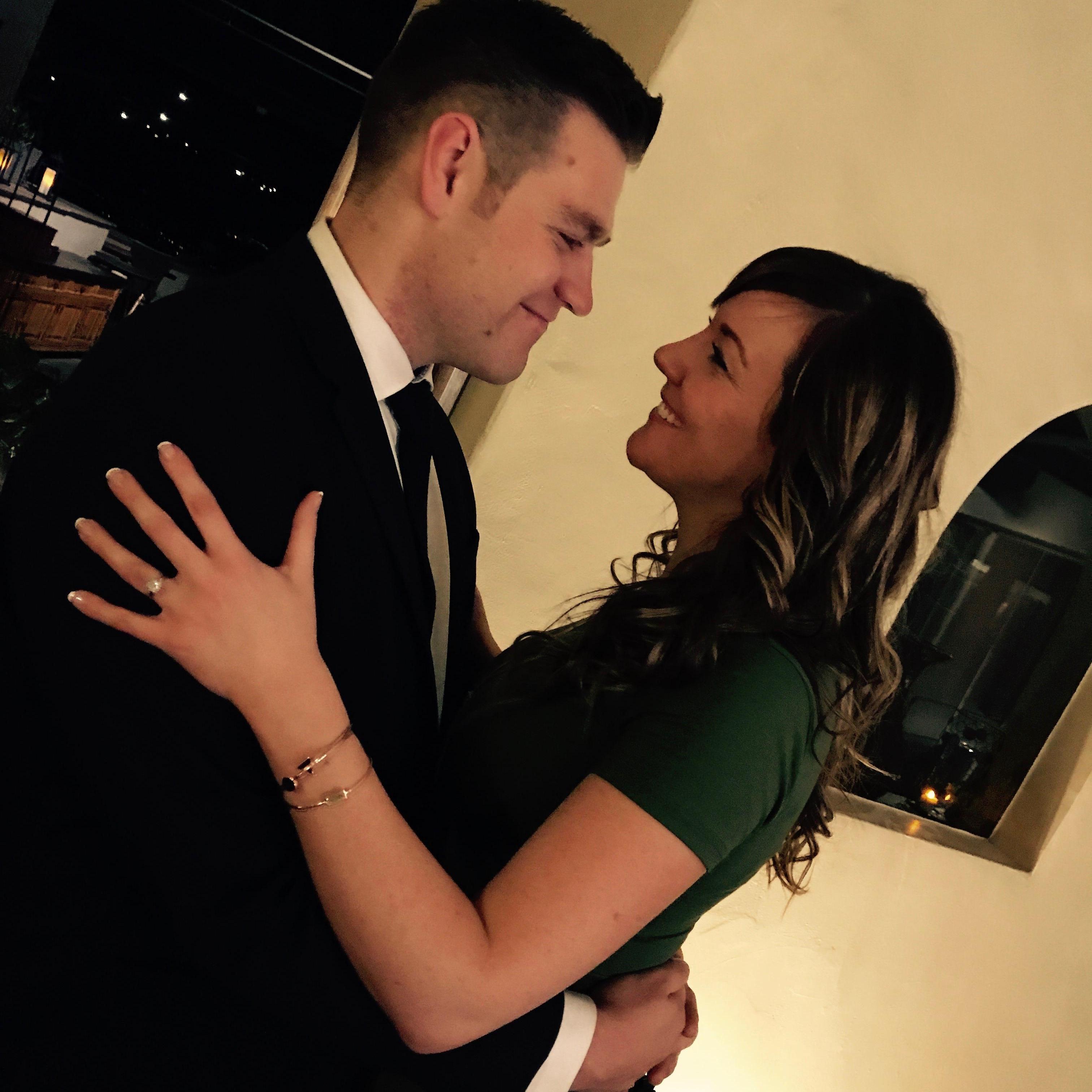 The night he proposed at the restaurant a Different Pointe of View