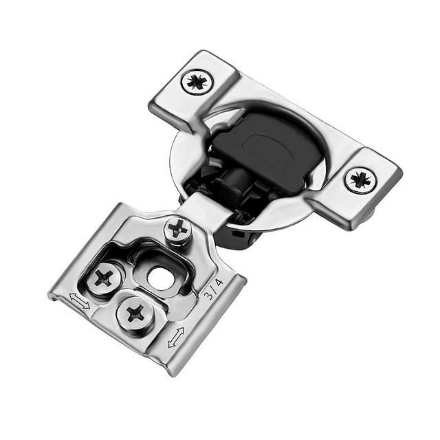 Ravinte 50 Pack 25 Pairs 3/4 inch Overlay Soft Close Hinges for Kitchen Cabinet Hinges Satin Nickel Hidden Hinges Stainless Steel Concealed Hinge self Closing