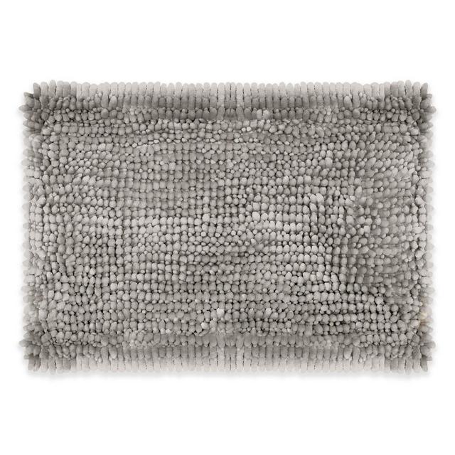 Laura Ashley® Butter Chenille 17-Inch x 24-Inch Bath Rug in Light Grey