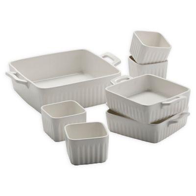 Over and Back® Benton 7-Piece Bakeware Set in White