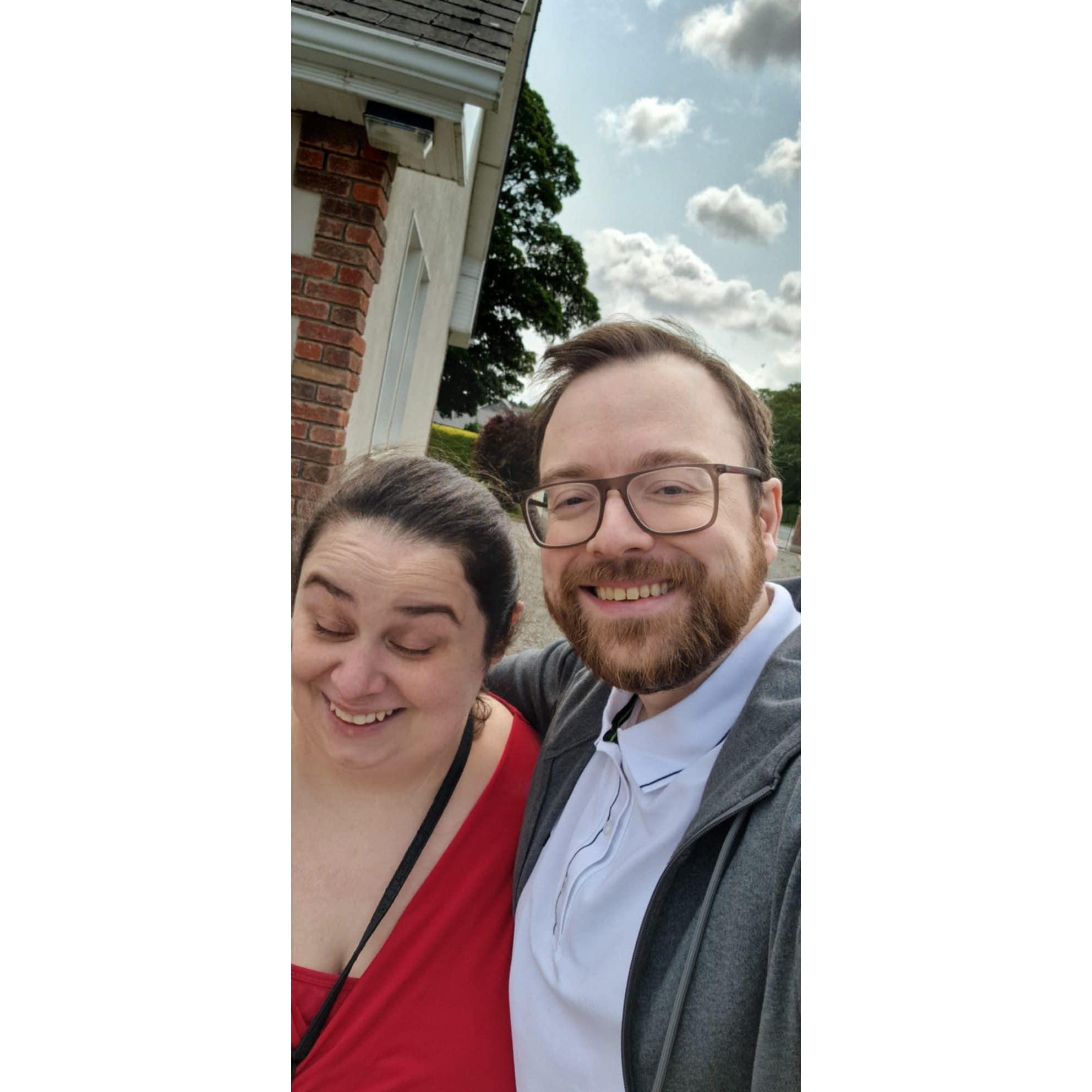 When Mariam can't open her eyes for photos due to the sun.