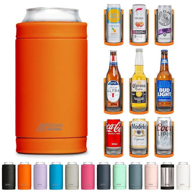 DUALIE 3 in 1 Insulated Can Cooler - 15+ Colors - Universal Size for 12 oz Cans, Slim Cans, and Bottles