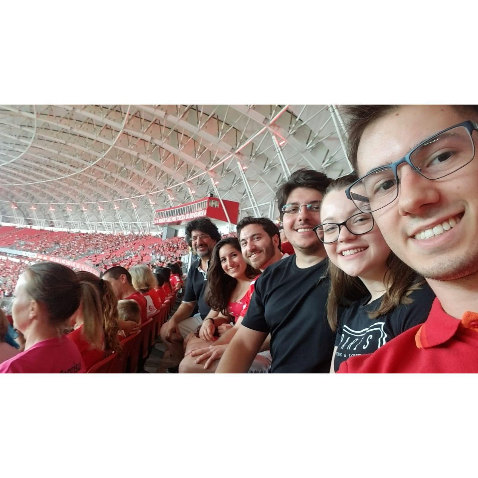 Inter game with the cousins March 2020: Giovanni, Lisiane, Matt, Nicole, Tio Miguel