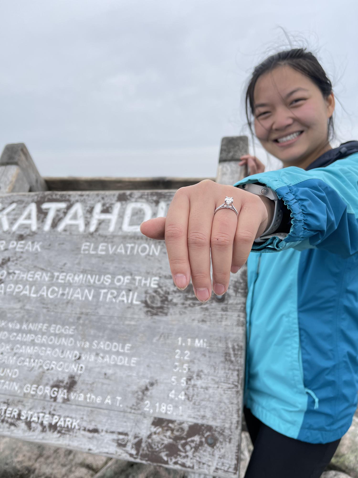 The proposal at the top of Mt. Katahdin
