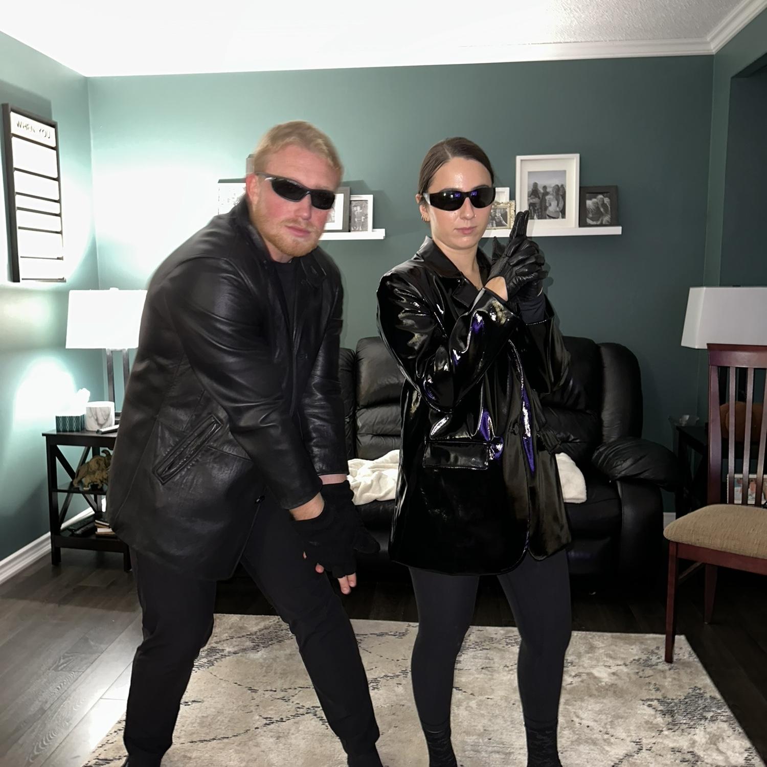 Channeling our inner Matrix characters at Halloween 2022