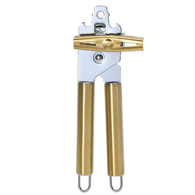 Gold Can Opener & Bottler Openers, Heavy Duty Stainless Steel Manual Can Openers