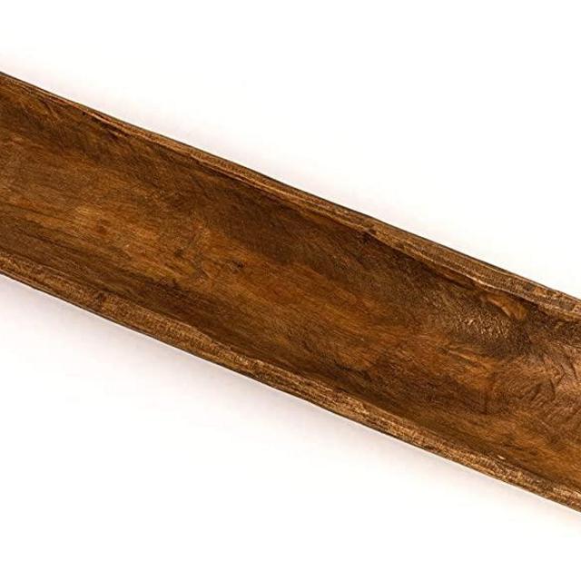 Rustic Wooden Bread Dough Bowl - Bateas - Home Decoration Centerpiece - Handmade & Imported from Mexico (30" x 6") Large