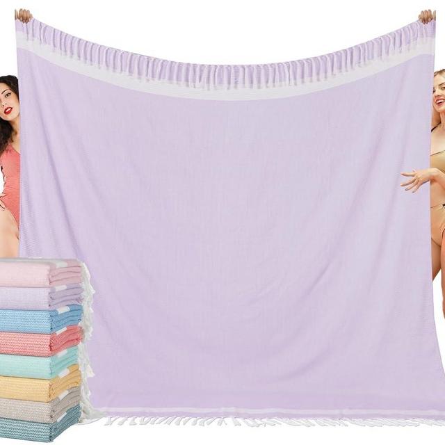 Oversized Turkish Beach Towel Blanket XXL Cotton Sandproof Towels Boho Woven Extra Large Big Sand Free Giant Throw Thick Blankets Huge Quilt XL Picnic Camping Necessities Cloud For Adult Gifts