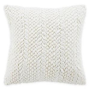 Safavieh Barlett Pleated Square Throw Pillow in Cream