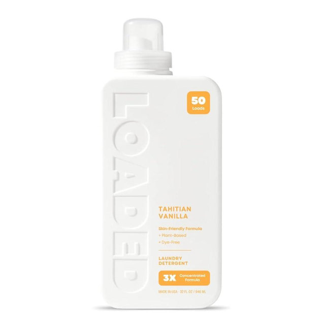 Loaded Laundry Detergent, Luxury Cologne & Perfume Scented | 50 Loads | Vanilla & Cashmere | Skin-Friendly & Plant-Based | Made in USA | 32 oz
