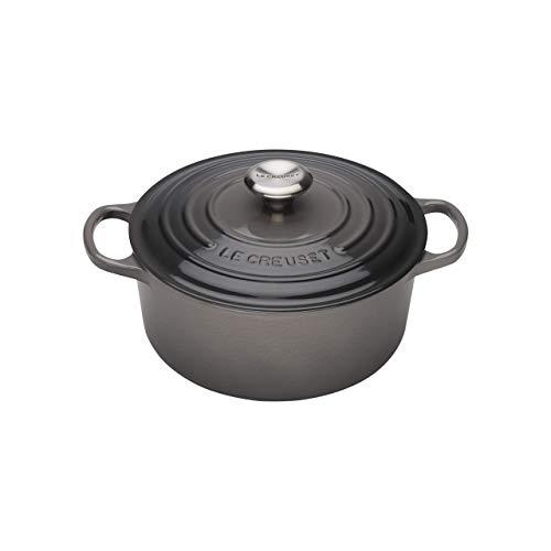 Le Creuset Signature Enameled Cast-Iron 4-1/2-Quart Round French (Dutch) Oven, Oyster