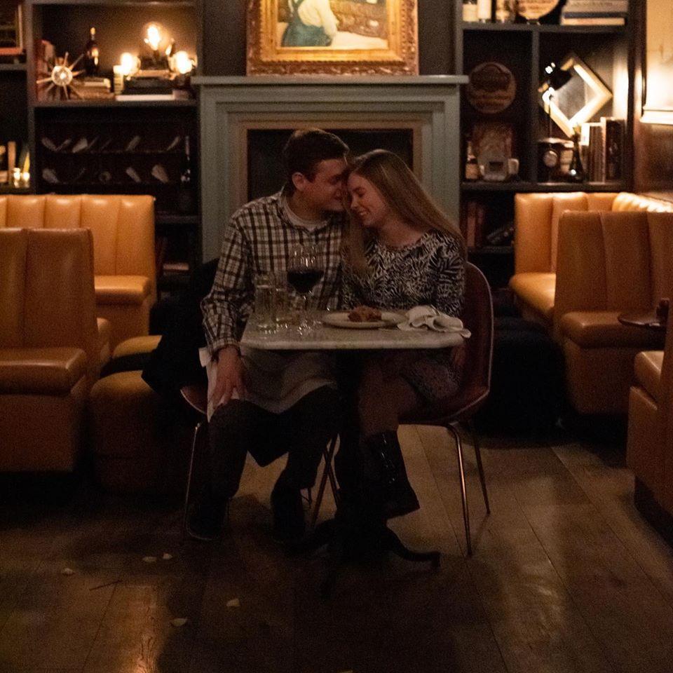 Perfect Proposal- a romantic dinner at the speakeasy where we had our first date