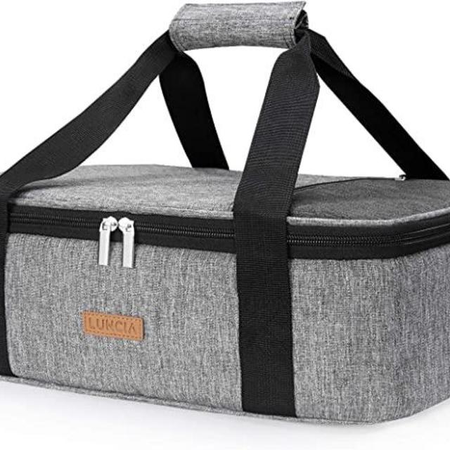 LUNCIA Insulated Casserole Carrier, Grey