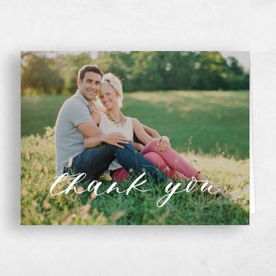 White Floral Wedding Thank You - Camarillo Portrait