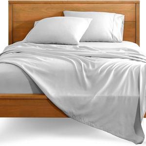 Bare Home King Sheet Set - 1800 Ultra-Soft Microfiber King Bed Sheets - Double Brushed - Deep Pockets - Easy Fit - 4 Piece Set - Bedding Sheets & Pillowcases (King, Cloud Grey)