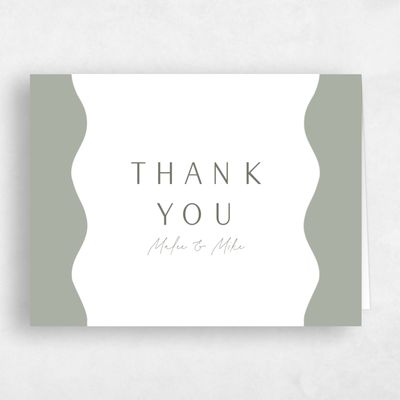 Dark Sage, Green Wedding Thank You - Molnar Landscape