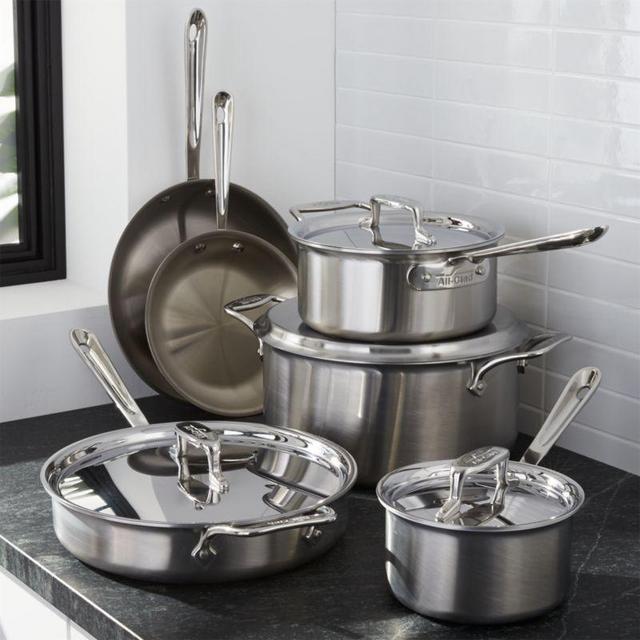 All-Clad ® d5 ® Brushed Stainless Steel 10-Piece Cookware Set with Bonus