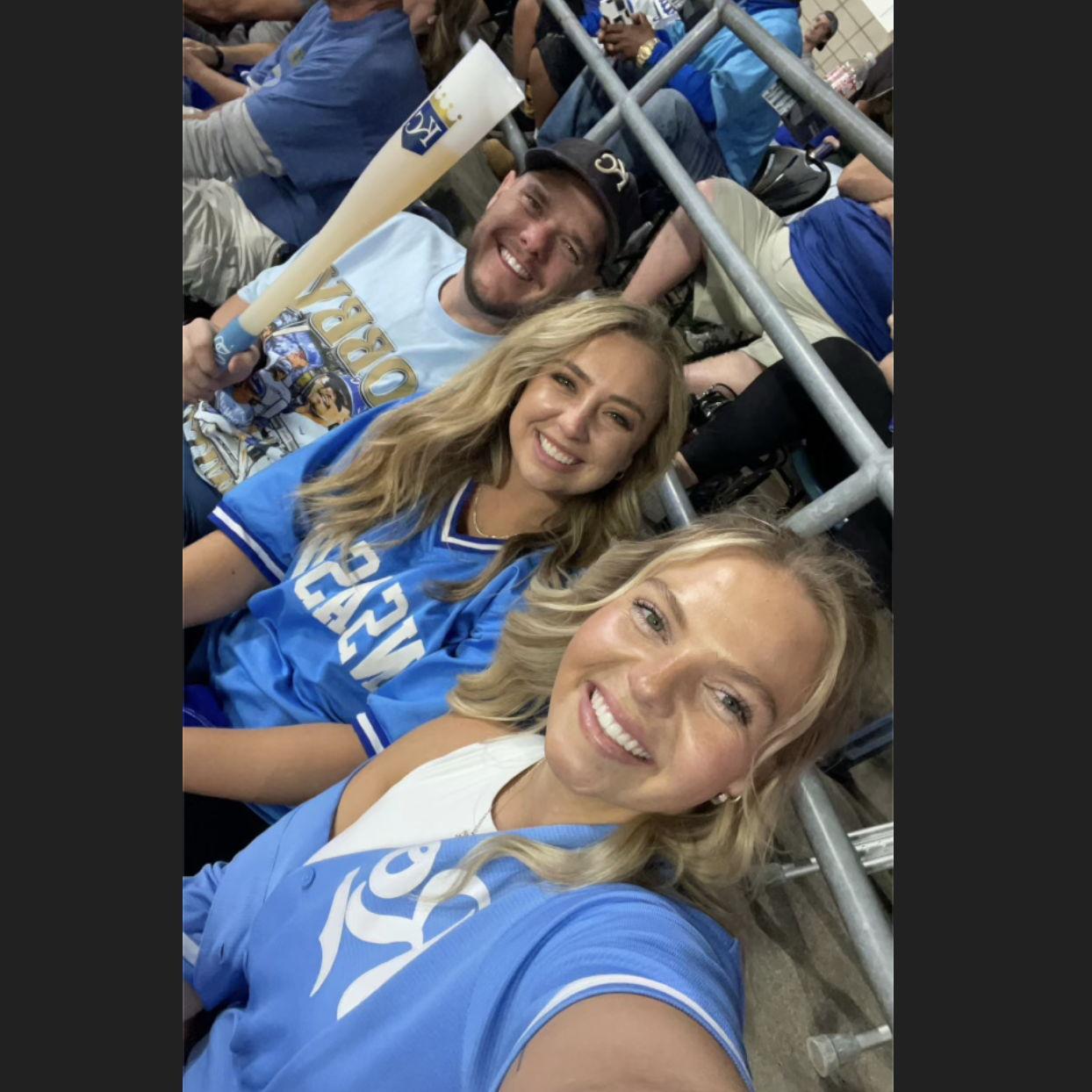 10/10/2024: Our first Royals game together, & the first (of MANY) trips to KC (feat. another bestie, Pach)! Who knew that exactly one year from that day we'd be ENGAGED?!