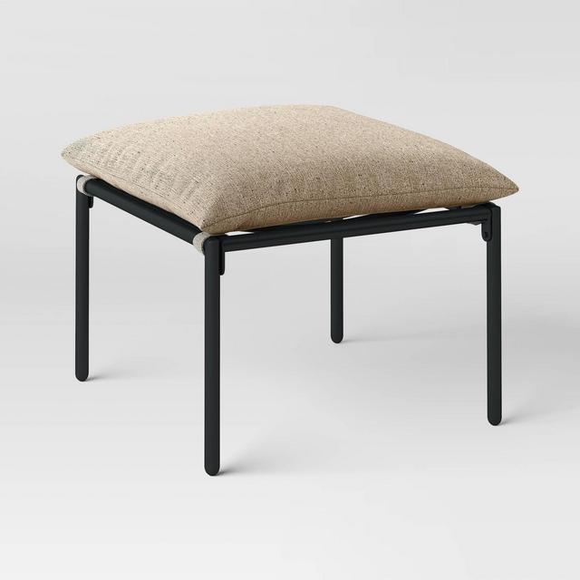 Timo Patio Ottoman - Black/Tan - Project 62™