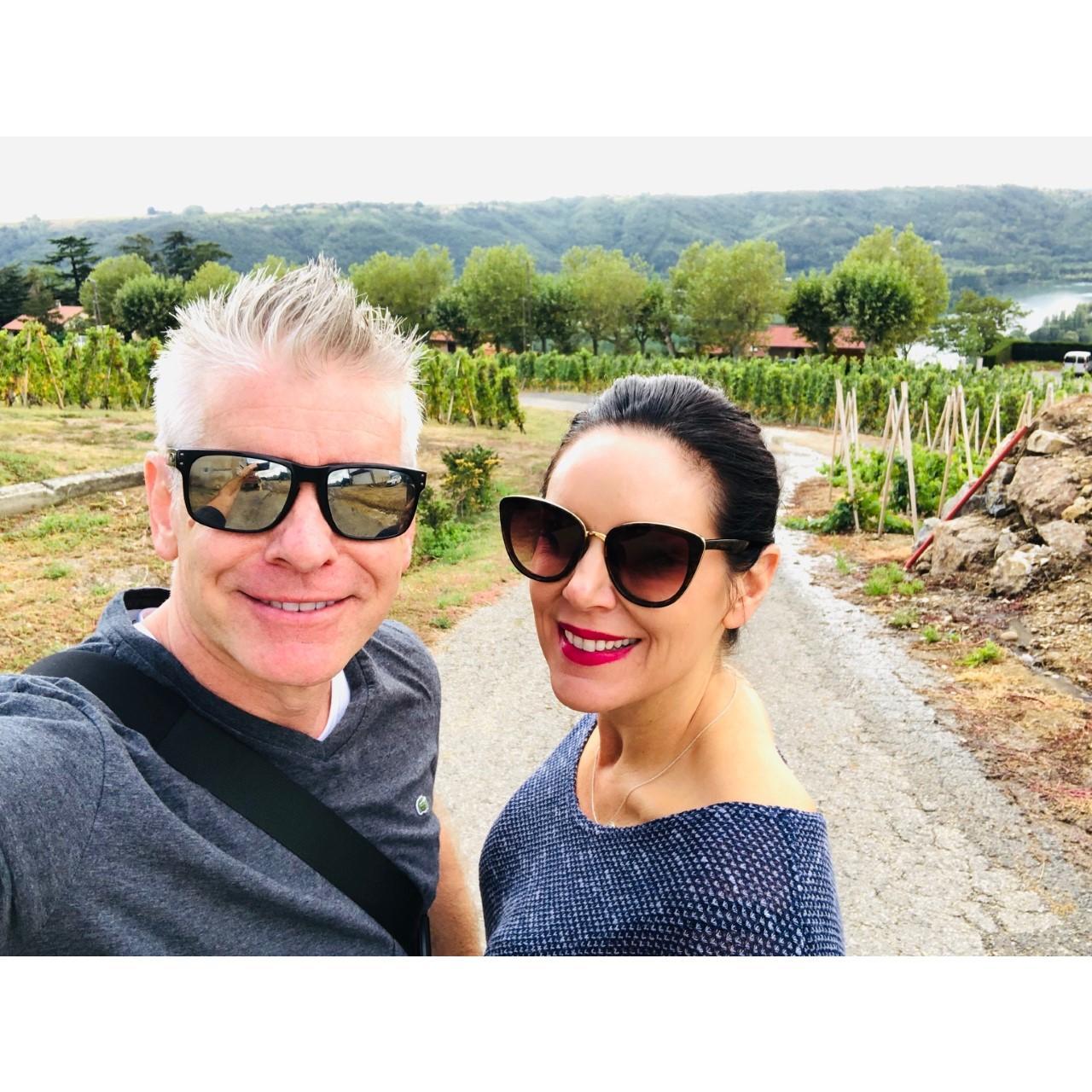 Tasting  wine in France