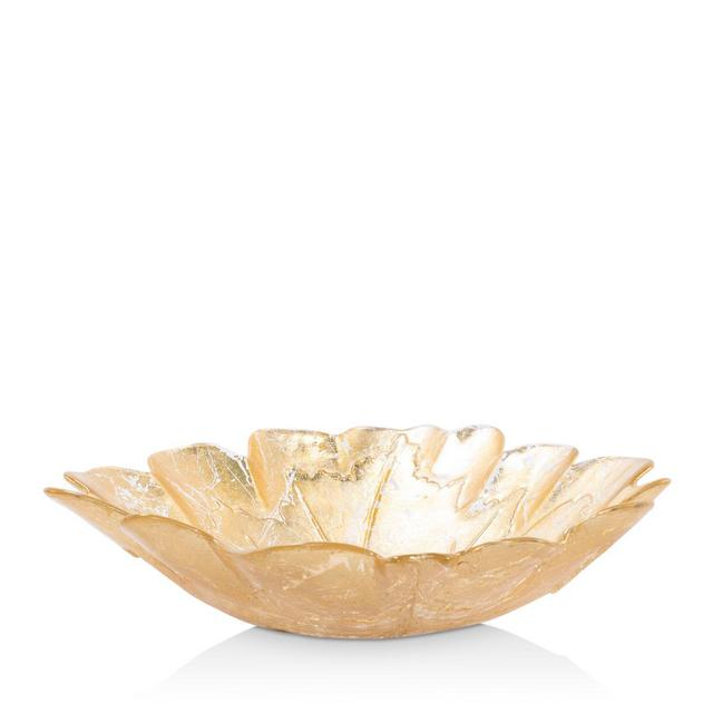 VIETRI Moon Glass Leaf Medium Bowl