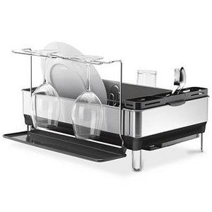 Dish Rack, Steel Frame with Wine Glass Holder