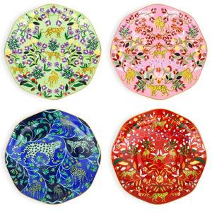 Leopards Forest Salad Plates, Set Of Four