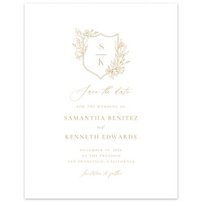 Floral Wedding Digital Save the Date - Serrano Portrait