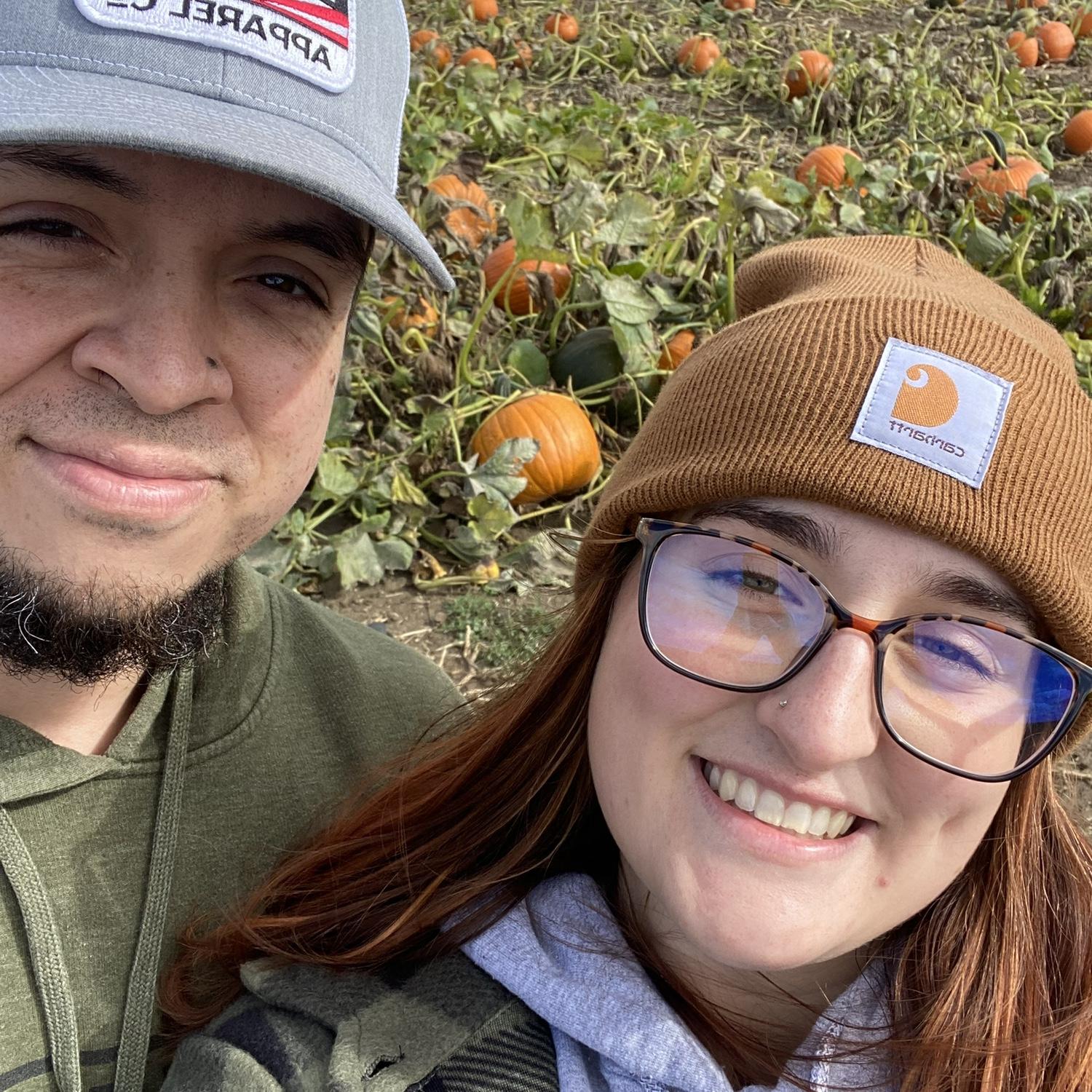 We picked our own pumpkins at Gust Brother's Pumpkin Farm!