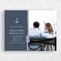 Blue Wedding Save the Date - Providence Landscape