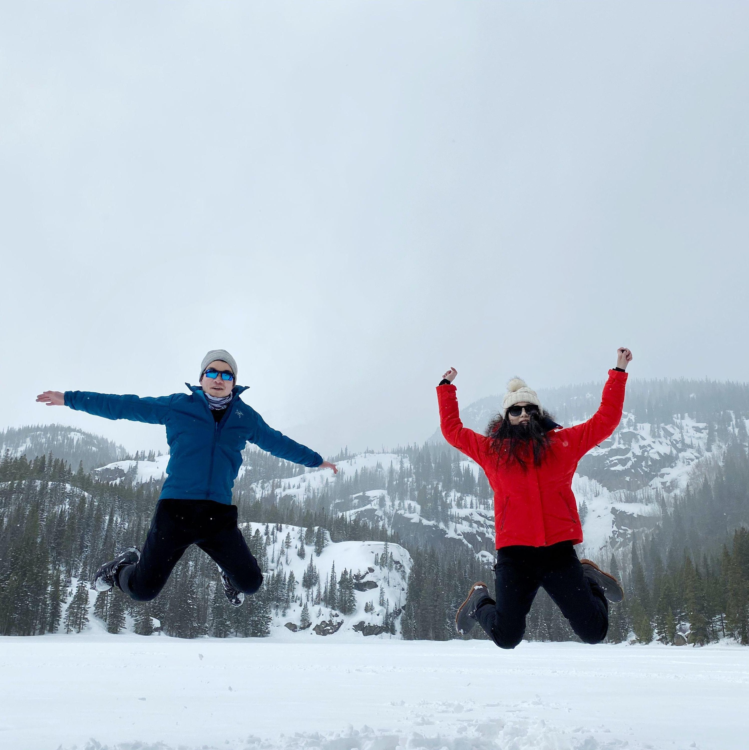 Our first trip together to Rocky Mountain National Park. Of course, there is snow!