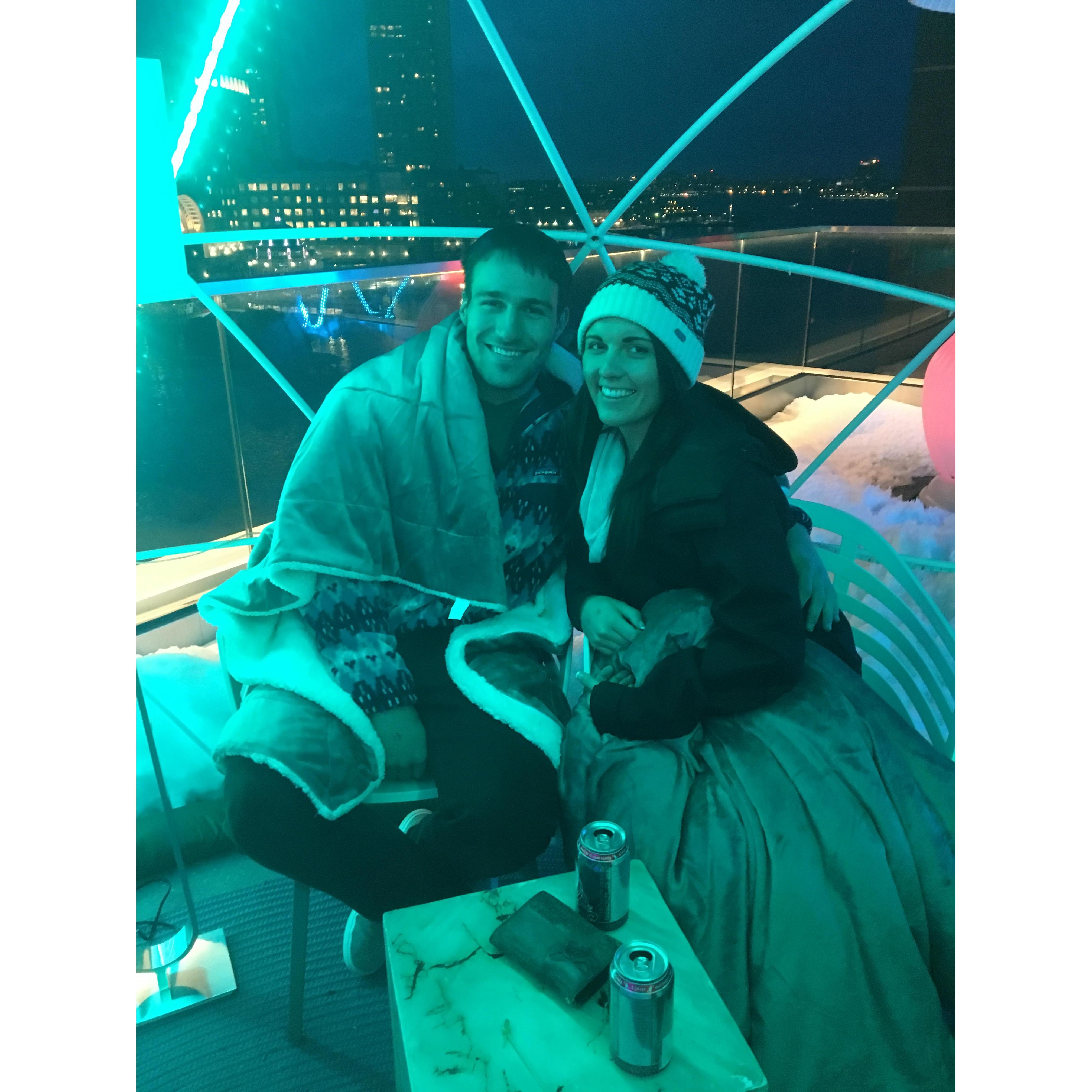 Boston Seaport, February 2017. We had just recently started dating and Kyle came to visit Boston!