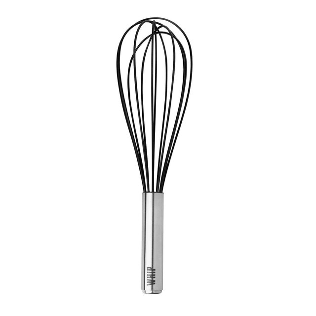 Tovolo 11" Stainless Steel Silicone Whip Whisk Black: Dishwasher-Safe Ball Whisk, 12.5" Length, 3" Width
