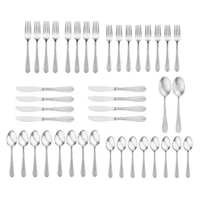42pc Stainless Steel Valera Silverware Set - Studio Cuisine