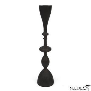Mango Wood Candlestick Large
