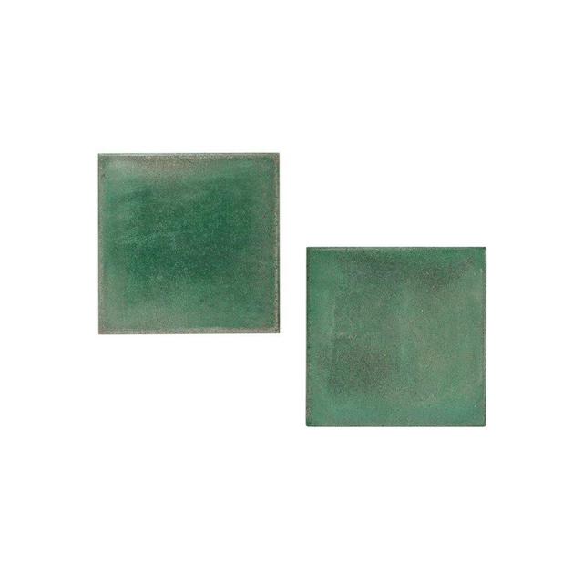 Distressed Green Coasters (Set of 4)