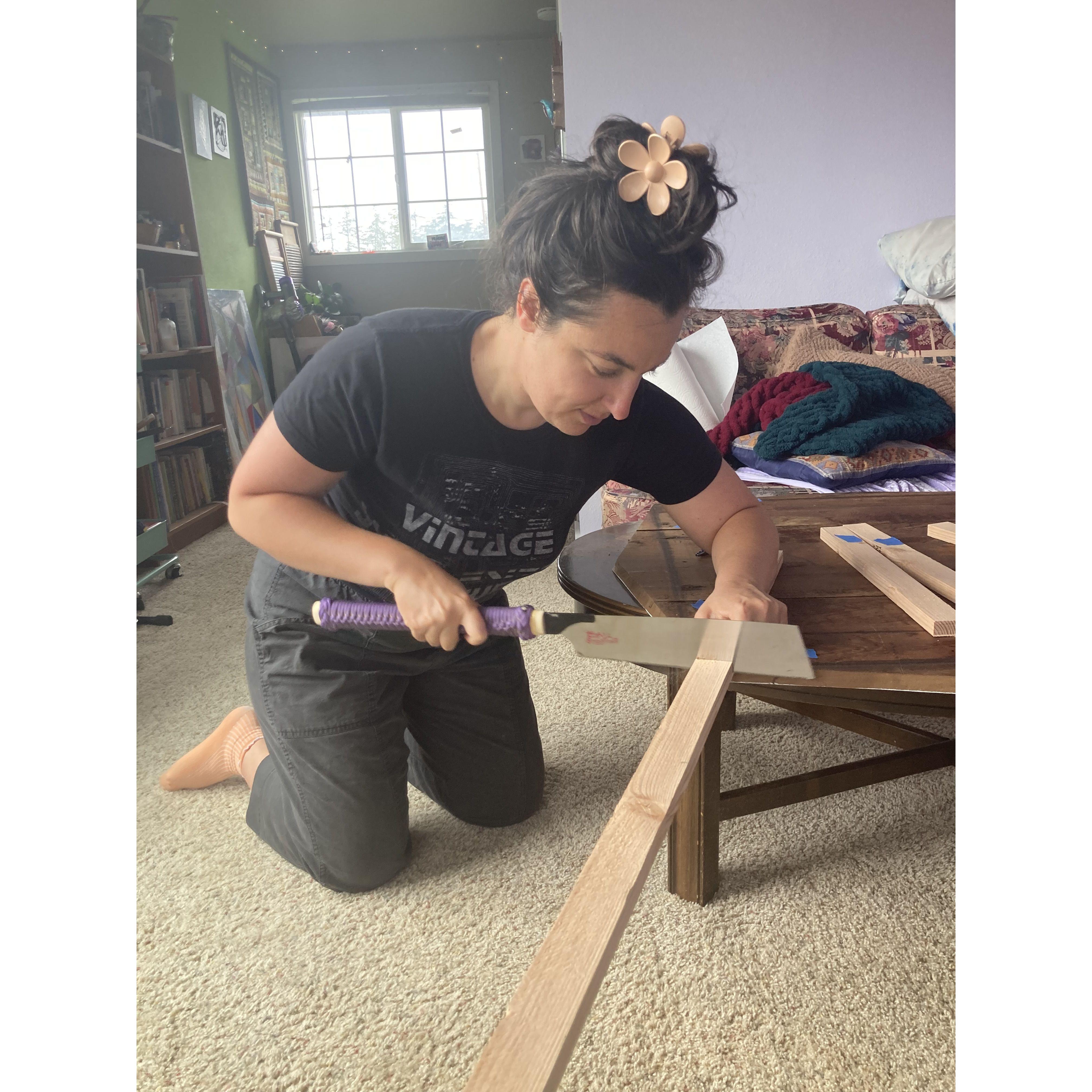 Creating trim for the Harmony Table