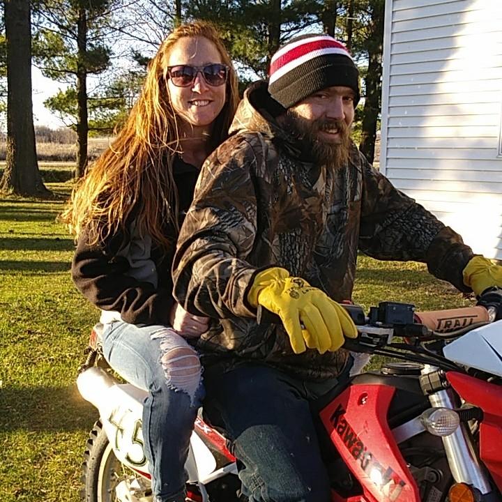 I told Derek he'd get a dirt bike when I got a ring...was going to be a wedding day surprise...but deals come up!