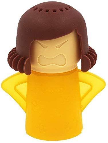 TOPIST Angry Mama Microwave Cleaner Angry Mom Microwave Oven Steam Cleaner and Disinfects With Vinegar and Water for Kitchens, Steamer Cleaning Equipment Easily Cleans the Crud in Minutes (Yellew)