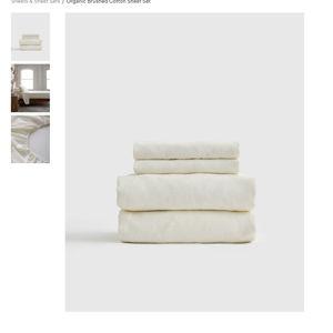 Organic Brushed Cotton Sheet Set in Ivory