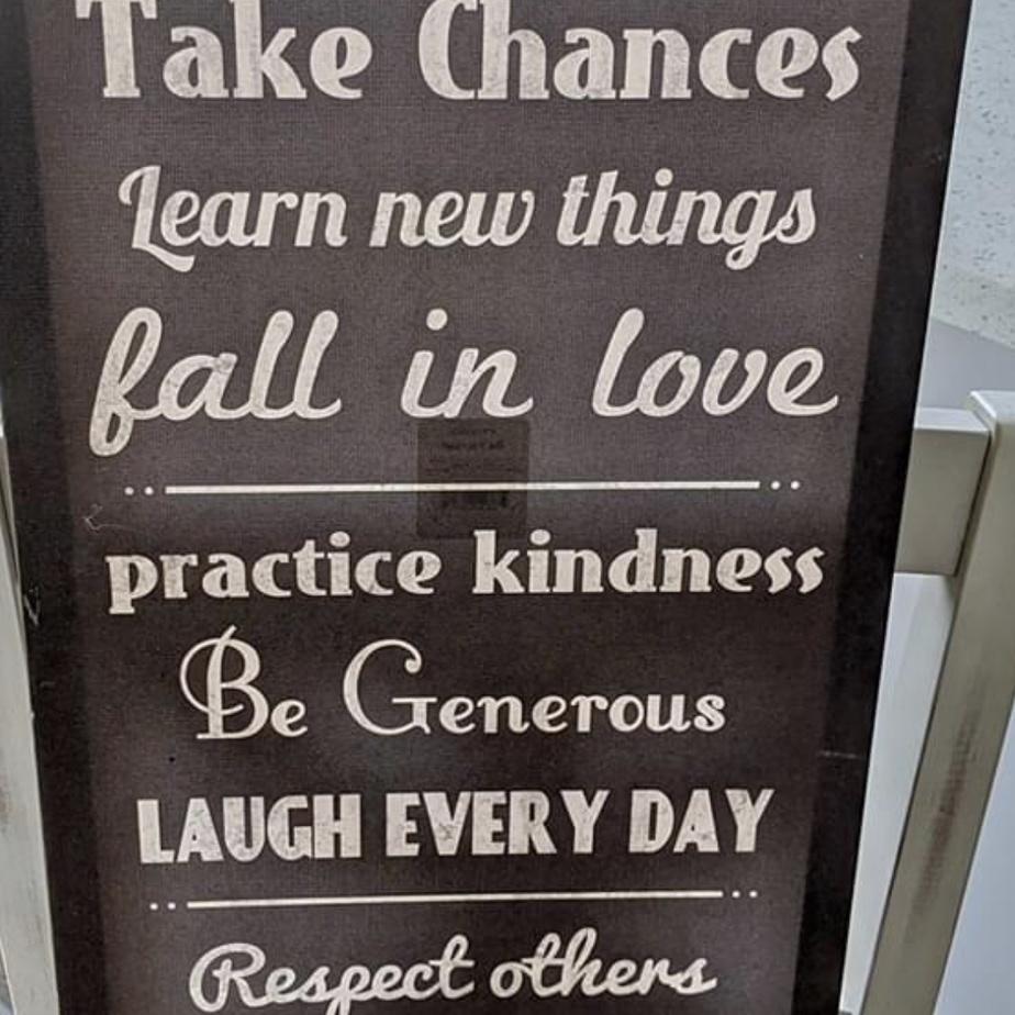 WORDS TO LIVE BY! 
Thank you for being a part of our day
