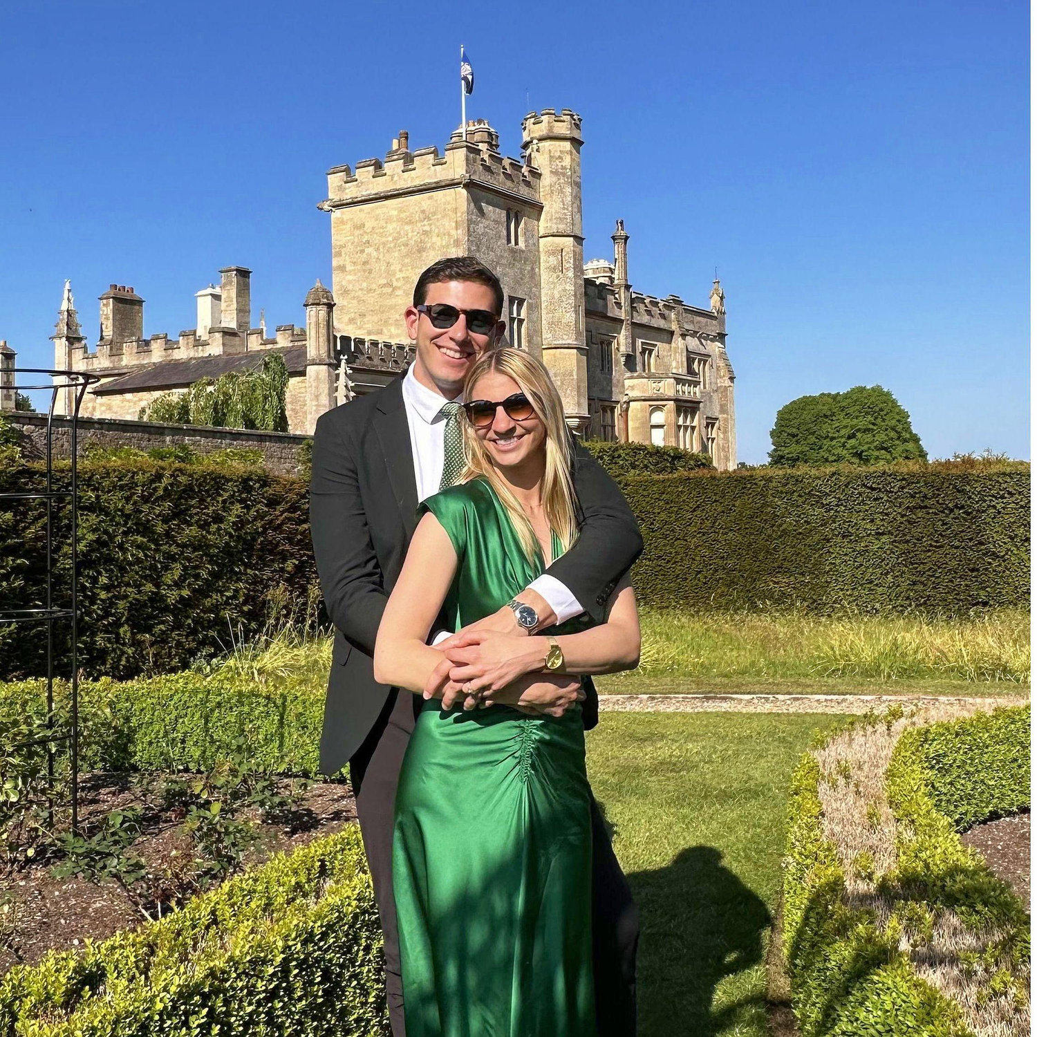 Celebrating Cameron and Becca's wedding in Bath, England.