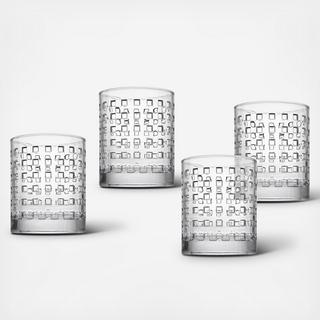West Street Double Old Fashioned Glass, Set of 4