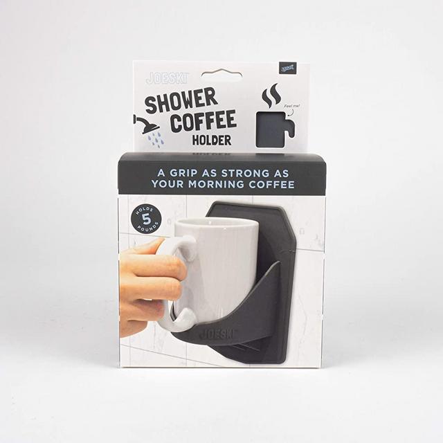 30 Watt JOESKI | Portable Shower Coffee Cup Holder | All Hot Beverages | Patented Silicone Grips any Shiny Bath Surface