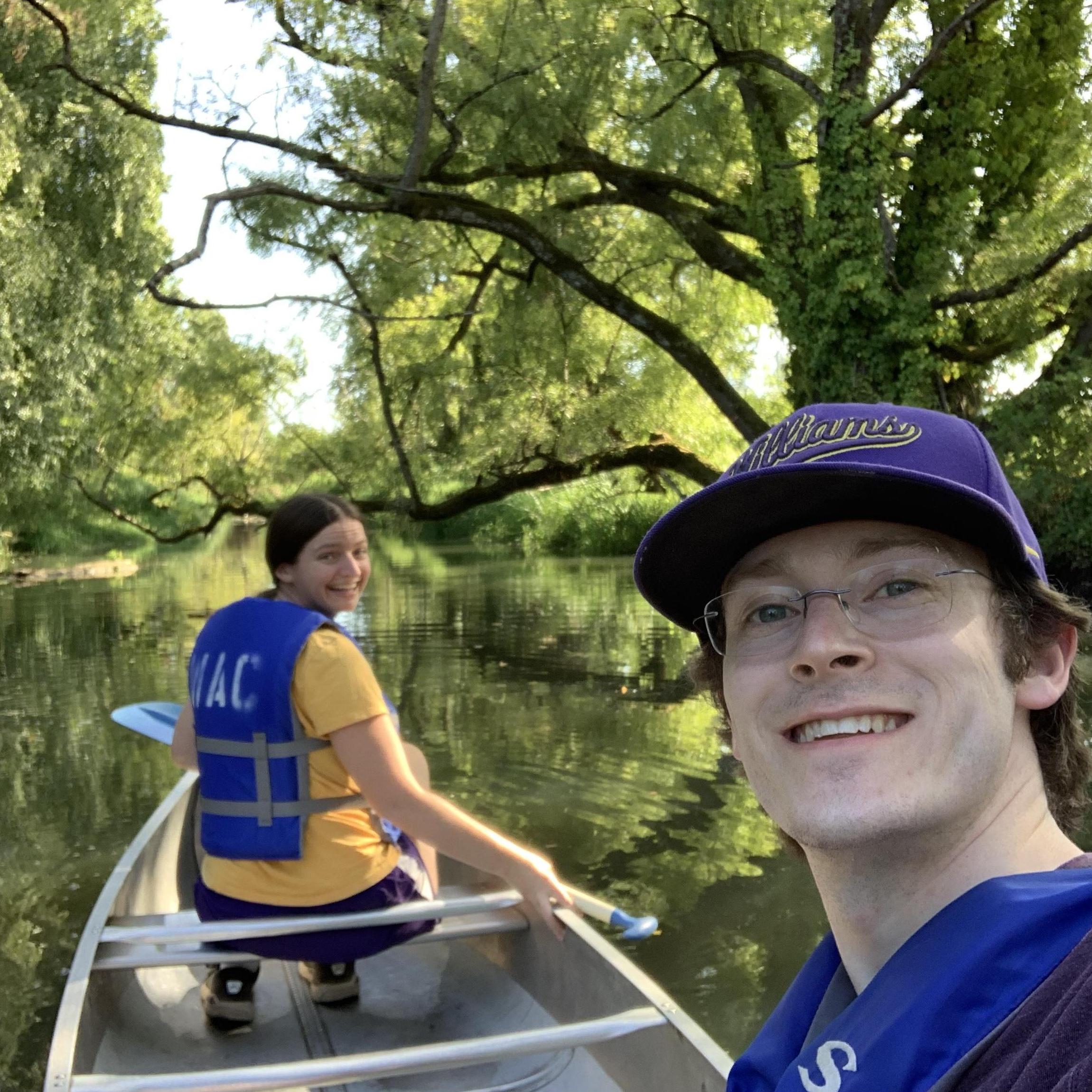 Canoeing near Lake Washington. We saw lots of bald eagles!