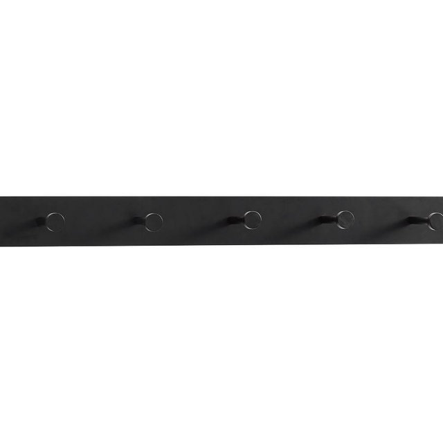 Standard Row of Hooks, 5 Hooks, Black