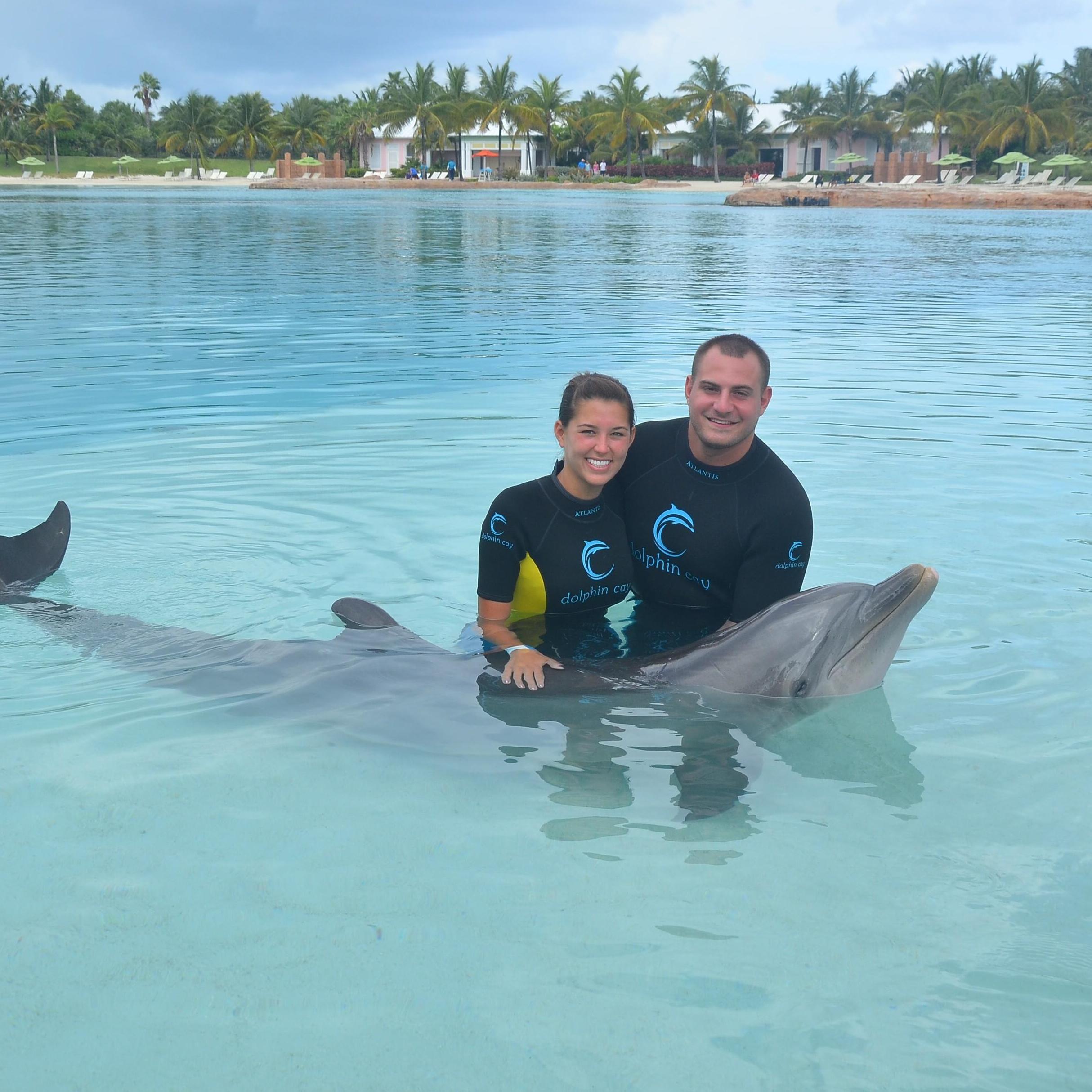 Bucket List Item Complete! Swimming with dolphins at Atlantis.